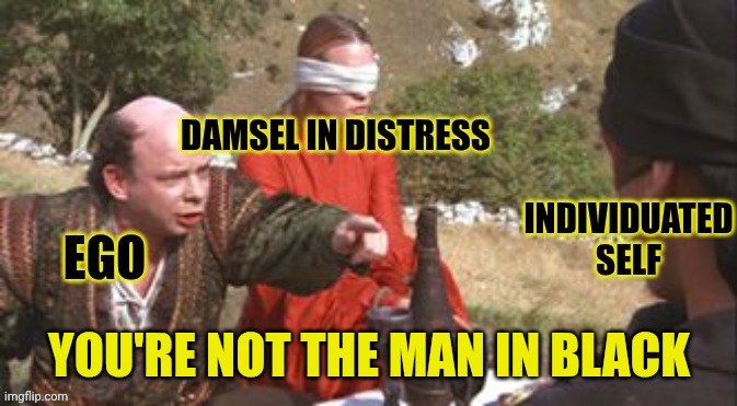 And you are? | YOU'RE NOT THE MAN IN BLACK | image tagged in psychology,self esteem,brace yourself,the scroll of truth,who_am_i,you don't say | made w/ Imgflip meme maker