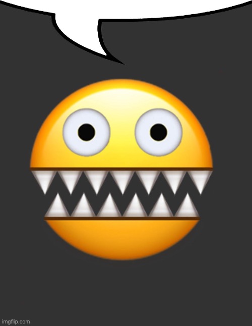 :3 | image tagged in death corridor ass face speech bubble | made w/ Imgflip meme maker