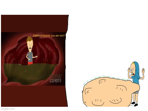 Beavis and Butt-Pred part 1 | image tagged in vore,beavis and butthead | made w/ Imgflip meme maker