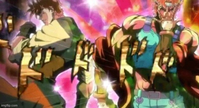 i might have used this for tha temp but i dont fw ceaser | image tagged in jojo's bizarre adventures posing tendencies | made w/ Imgflip meme maker