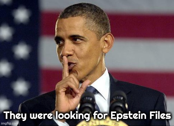 Obama Shhhhh | They were looking for Epstein Files | image tagged in obama shhhhh | made w/ Imgflip meme maker