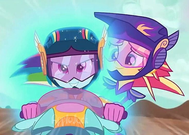 dynamic duo: Rainbow Dash and Sunset Shimmer Blank Meme Template