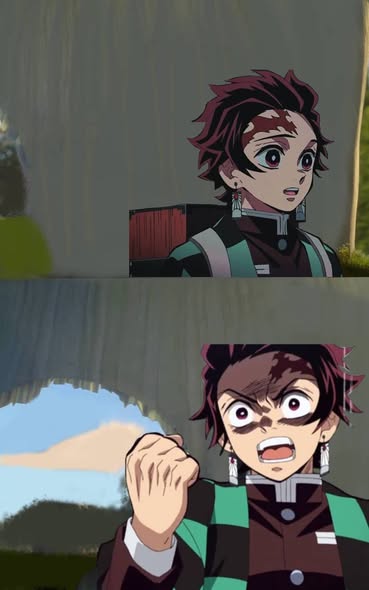 Tanjiro tells what to blank ? Blank Meme Template