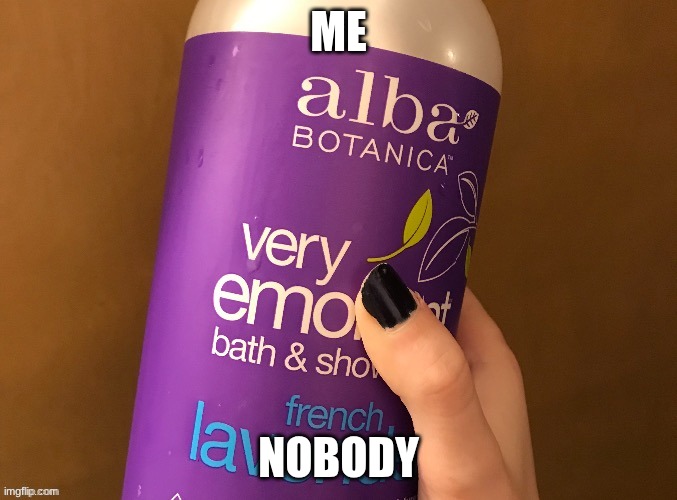 very emo | ME; NOBODY | image tagged in very emo | made w/ Imgflip meme maker