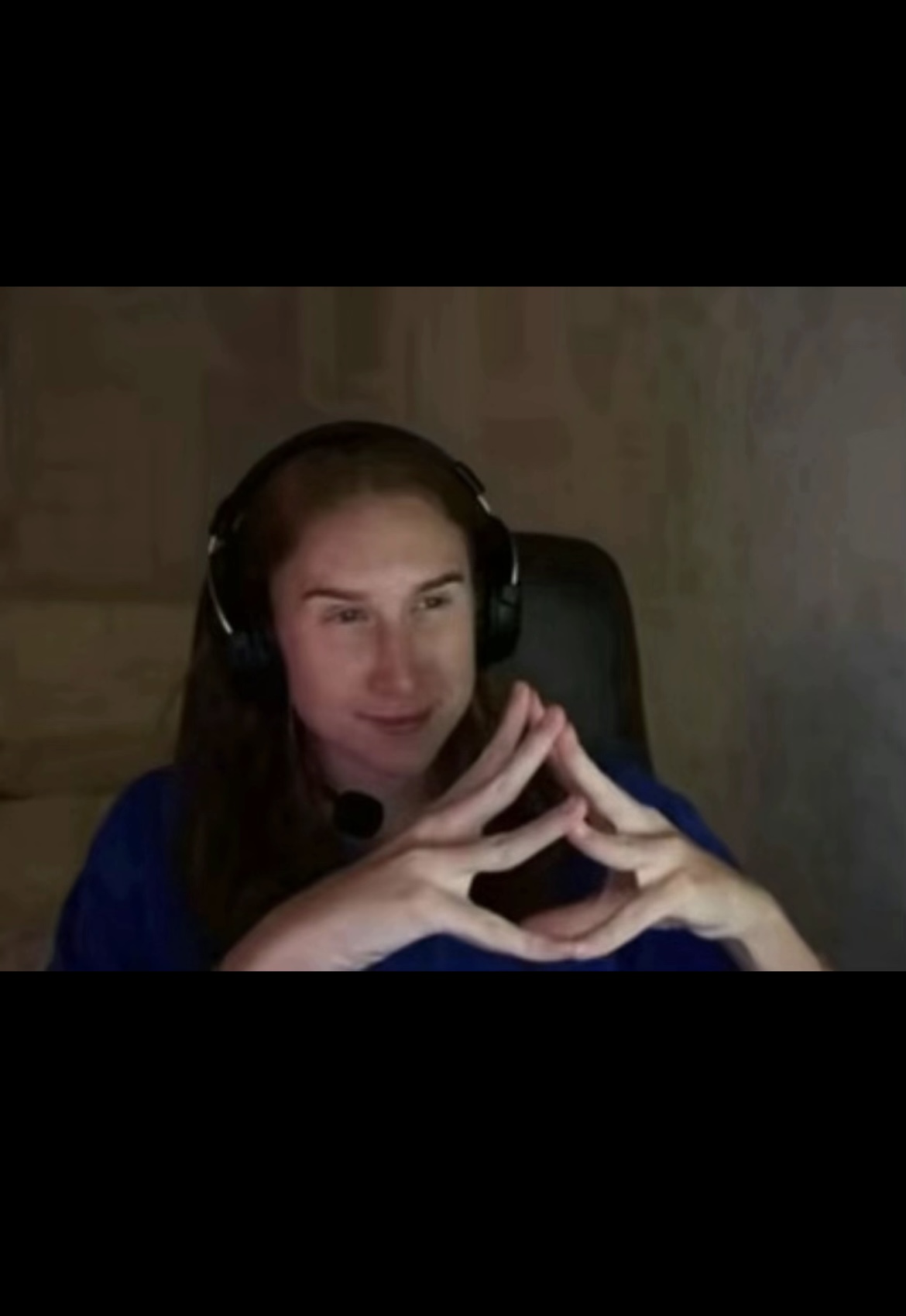 katie the streamer looking devious Blank Meme Template