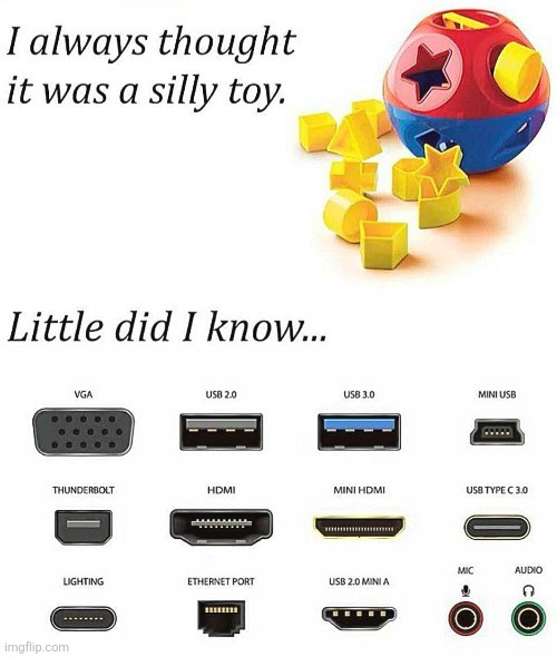 Same Toy Different Story | image tagged in usb | made w/ Imgflip meme maker