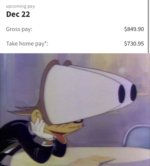 leaking my upcoming paycheck | image tagged in wolf eyes | made w/ Imgflip meme maker