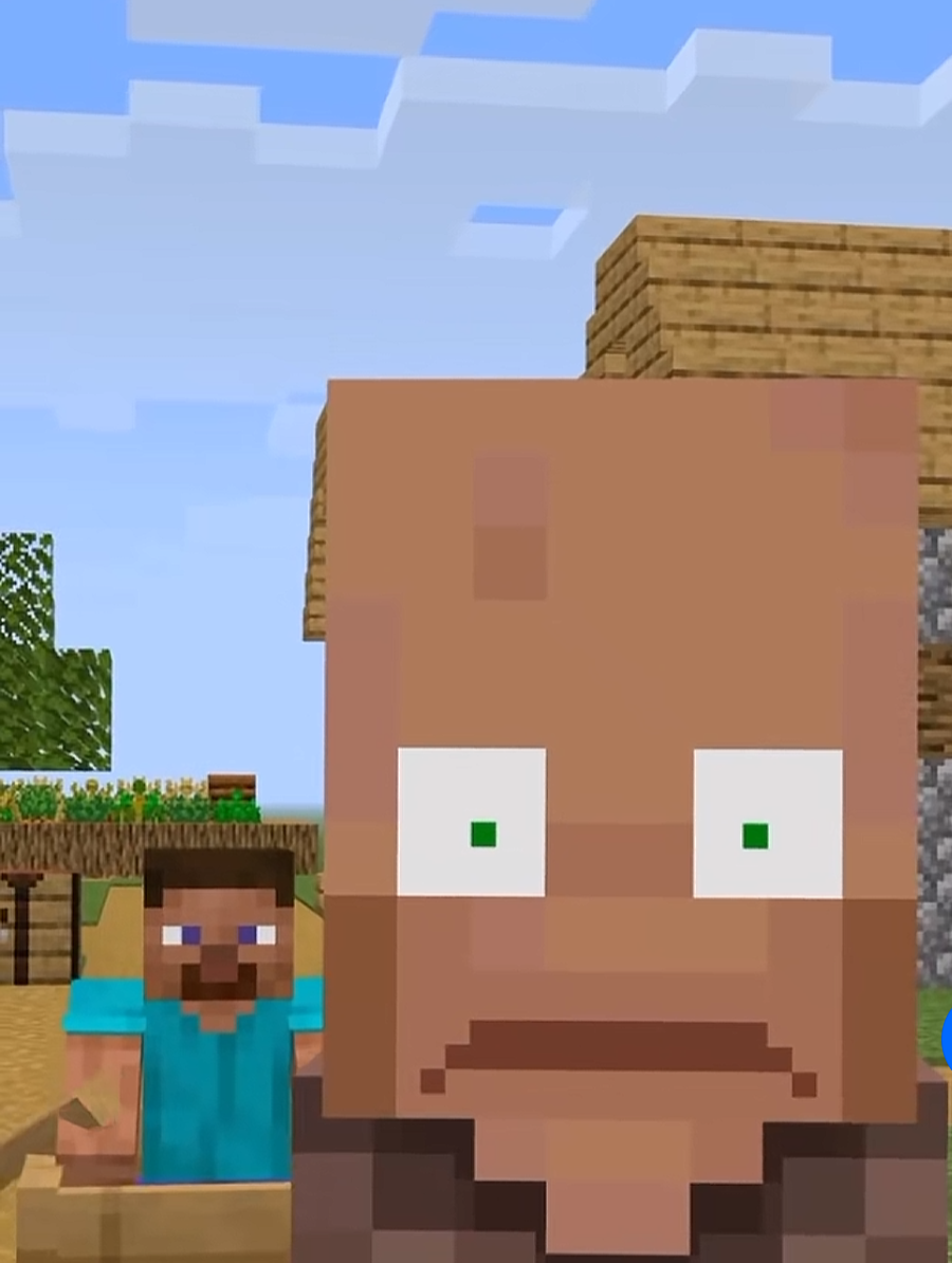 Scared viliger Blank Meme Template