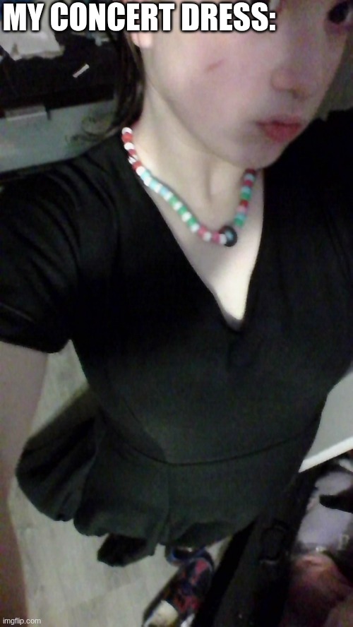 don't question my eye | MY CONCERT DRESS: | made w/ Imgflip meme maker