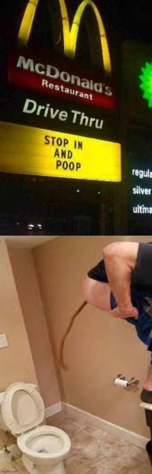 McDonald's Poop Stop | image tagged in mcdonald's,poop,funny signs,dafuq did i just read,what a terrible day to have eyes,hilarious memes | made w/ Imgflip meme maker