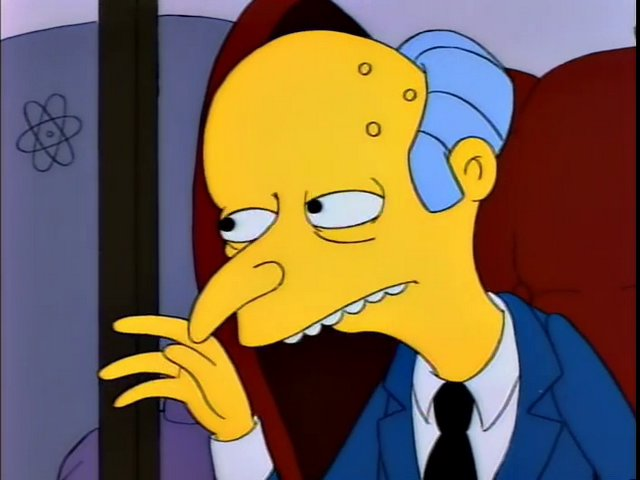 Mr burns whispering Blank Meme Template