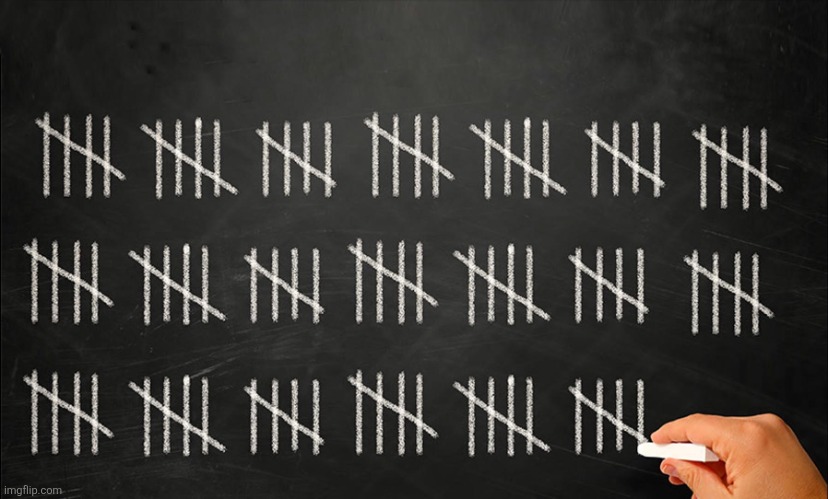 tally marks on chalkboard | image tagged in tally marks on chalkboard | made w/ Imgflip meme maker