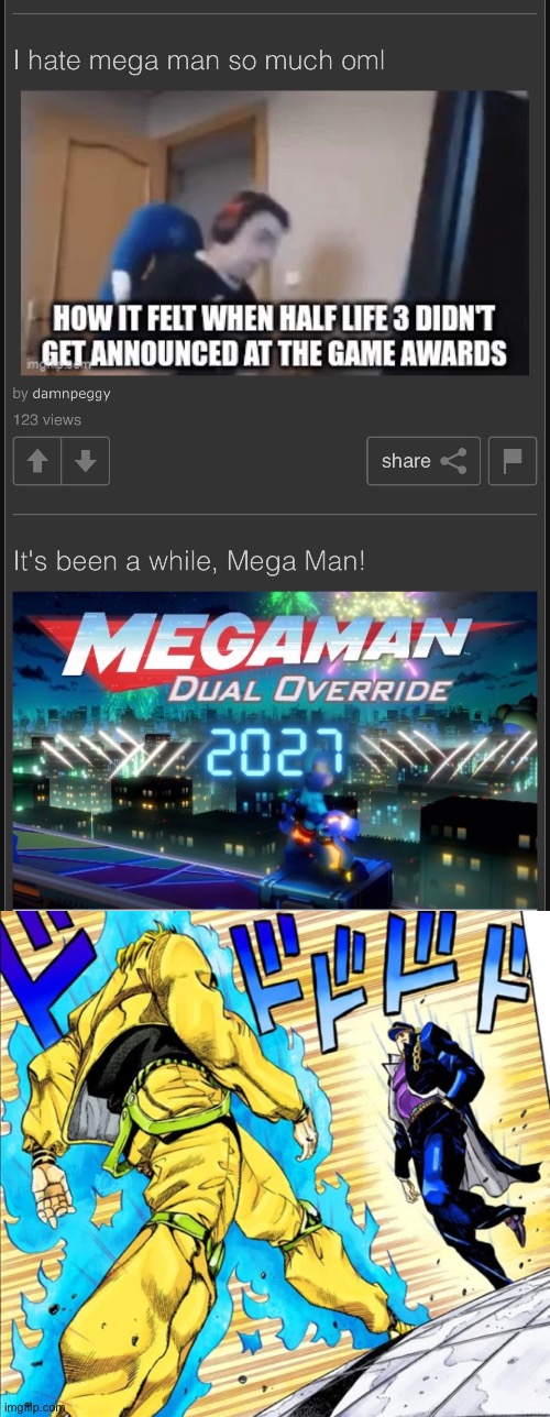 The duality of man | image tagged in jojo's walk,fun,you have been eternally cursed for reading the tags,fuck you | made w/ Imgflip meme maker