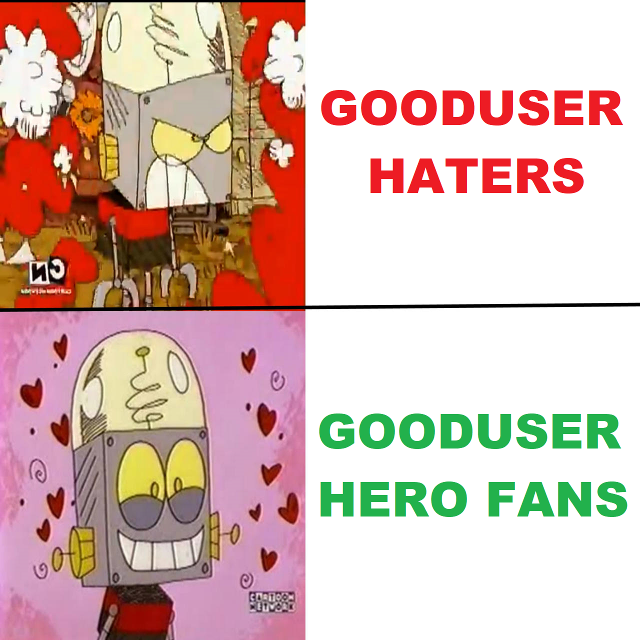 Robot Jones Like GoodFans And Dislike GoodHaters Blank Meme Template