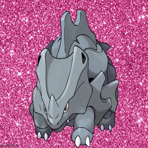 ryohorn icon | image tagged in pink sparkle background,pokemon,the rock,icons,gaming,videogames | made w/ Imgflip meme maker