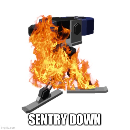 sentry tds | SENTRY DOWN | image tagged in sentry tds | made w/ Imgflip meme maker