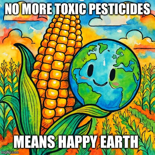 Eat Clean | NO MORE TOXIC PESTICIDES; MEANS HAPPY EARTH | image tagged in clean,health,farm,important | made w/ Imgflip meme maker
