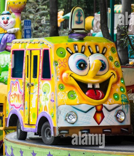 SpongeBob Bus Mexican Fair Rides Blank Meme Template