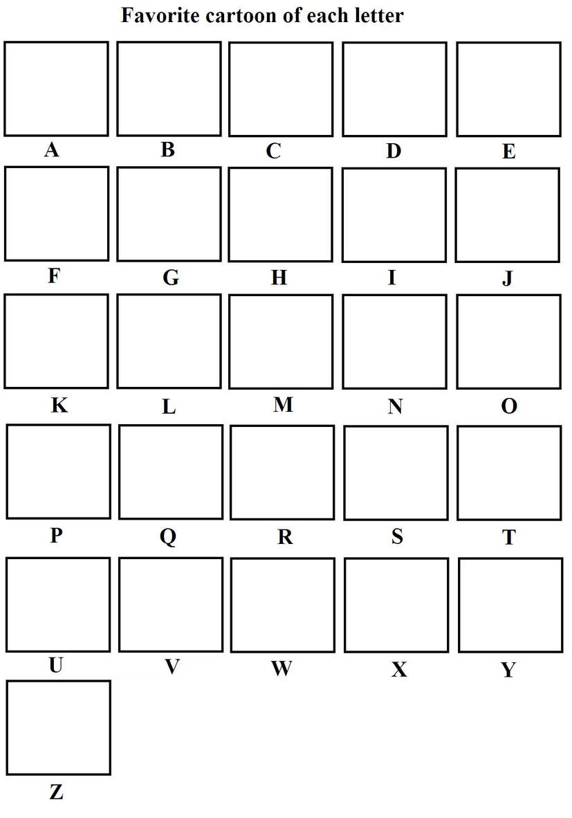 Favorite Letter Characters Blank Meme Template