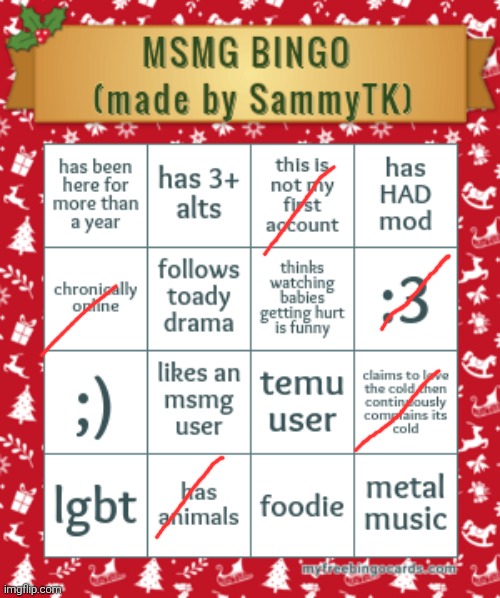 sam's msmg bingo | image tagged in sam's msmg bingo | made w/ Imgflip meme maker