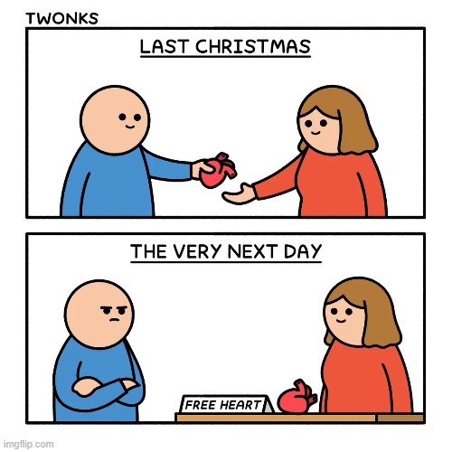 image tagged in christmas,last christmas,heart,gave,away,oof | made w/ Imgflip meme maker