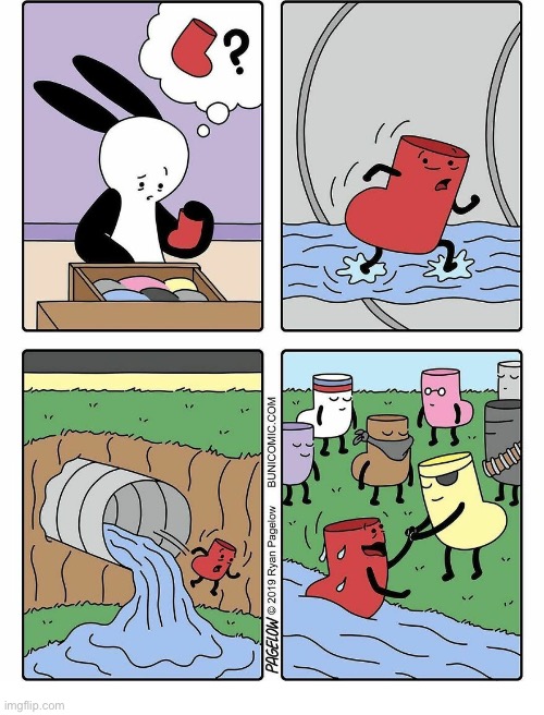 Buni Comics | image tagged in comics,buni comics,socks,land of lost socks,escape | made w/ Imgflip meme maker