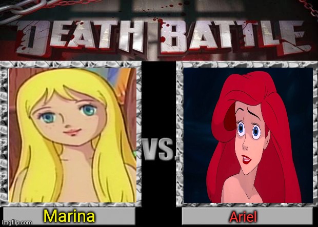 Which the Little Mermaid will win? | Marina; Ariel | image tagged in death battle,the little mermaid,marina,ariel,anime,disney | made w/ Imgflip meme maker