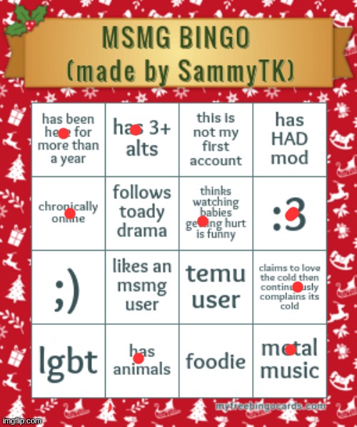 sam's msmg bingo | image tagged in sam's msmg bingo | made w/ Imgflip meme maker