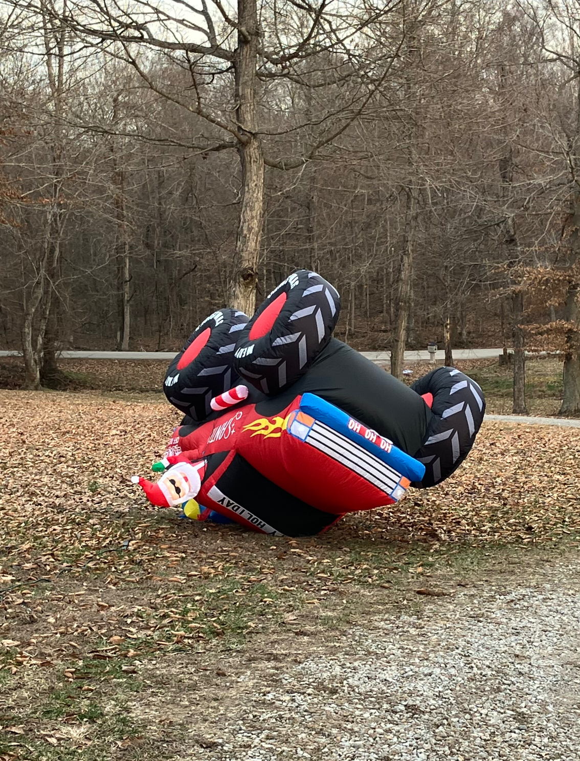 Santa wrecked Blank Meme Template