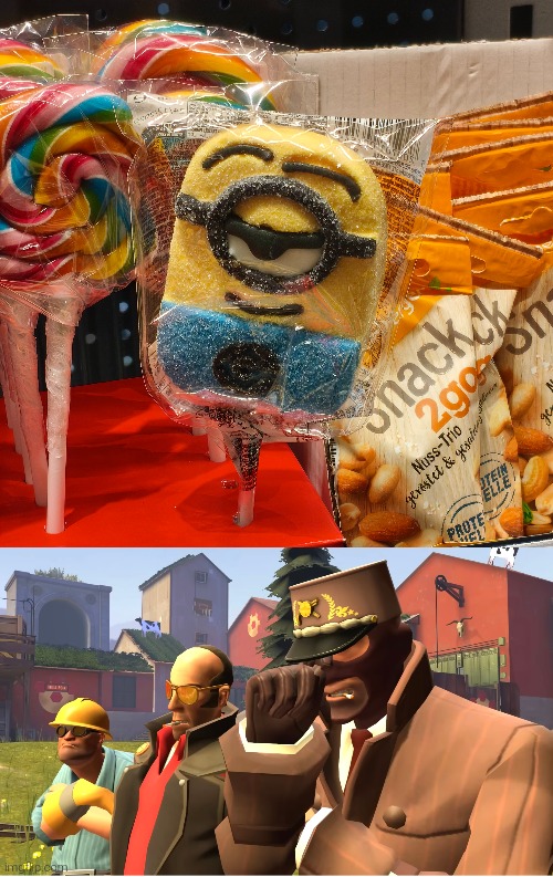 I saw that Lollipop in the Supermarket "Kaufland" and wondering myself why with two eyebrows. | image tagged in lollipop,minion,eyebrows | made w/ Imgflip meme maker