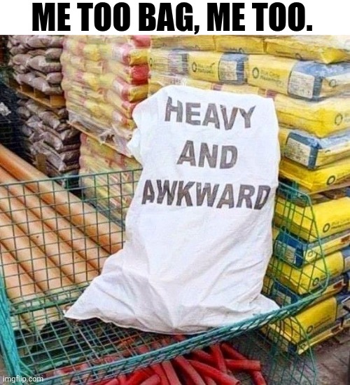 Me Too Bag, Me Too. | ME TOO BAG, ME TOO. | image tagged in chrisjoines1 | made w/ Imgflip meme maker