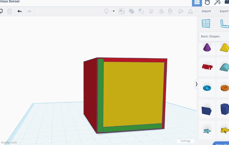 messing around with tinker cad. its actually pretty easy (kinda) trying to make a toy block | made w/ Imgflip meme maker