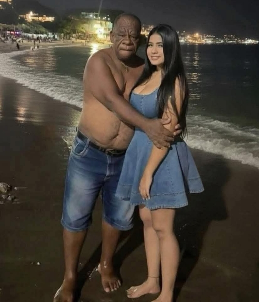 Old man young gir Blank Meme Template