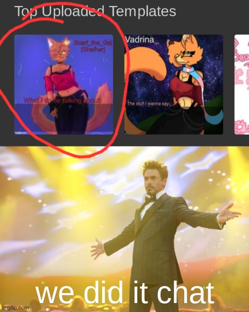 my drawing has offically surpassed that other dude | we did it chat | image tagged in tony stark success | made w/ Imgflip meme maker