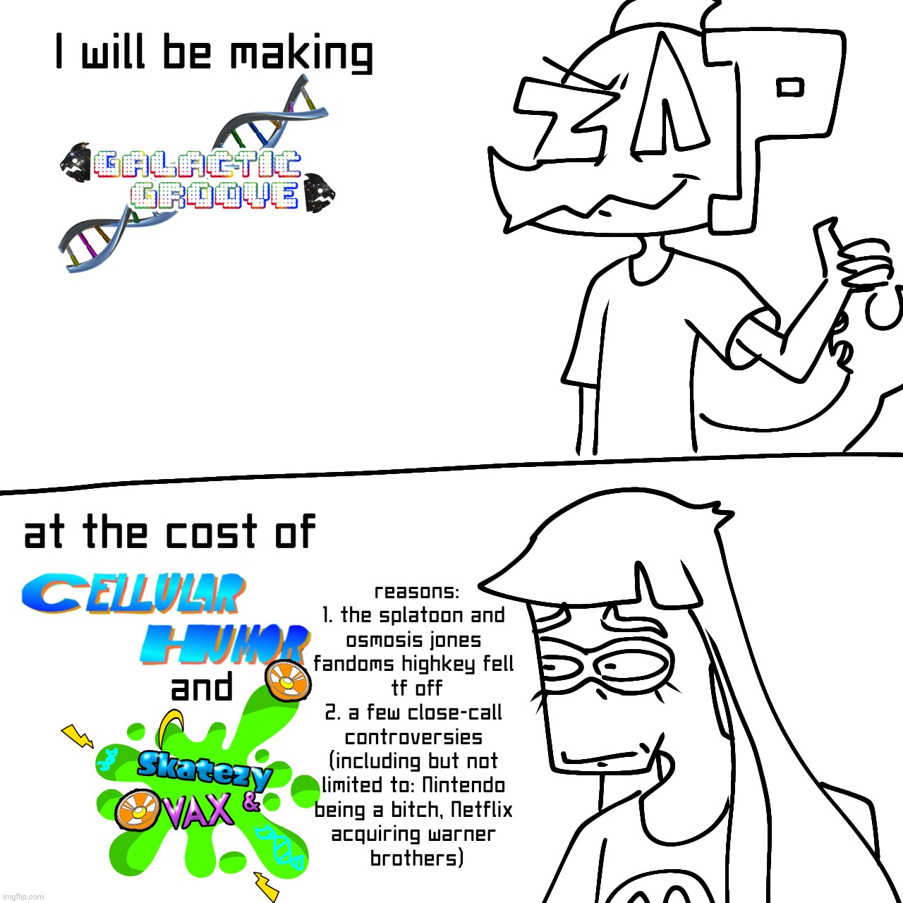 It's very unlikely cellular humor or skatezy&vax will ever go beyond a mere concept | made w/ Imgflip meme maker