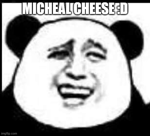 MICHEAL CHESE :D | MICHEAL CHEESE :D | image tagged in funny,panda | made w/ Imgflip meme maker