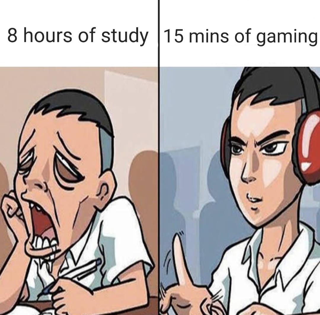 8 hours of study Blank Meme Template