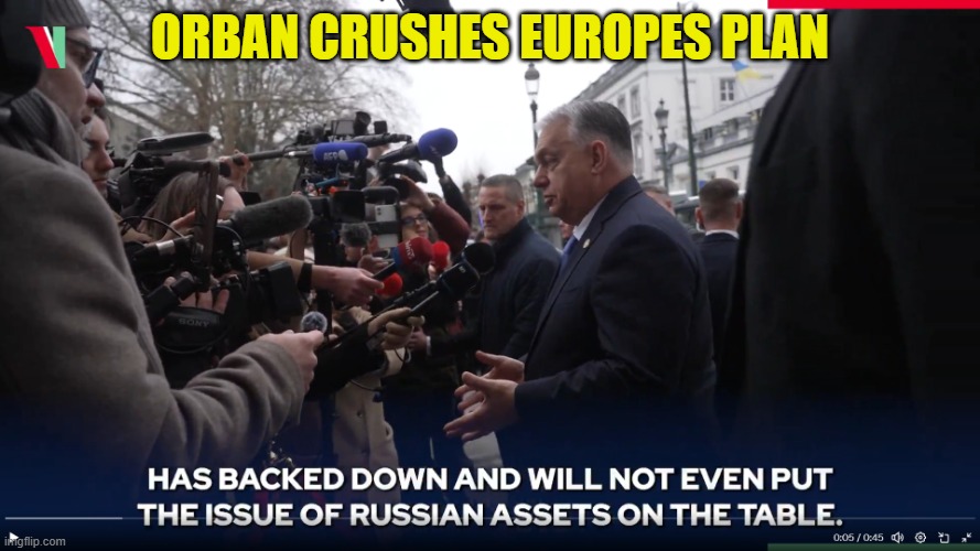 Orban Crushes Russian asset forfeiture | ORBAN CRUSHES EUROPES PLAN | image tagged in hungary,russia,europe,eu,putin,russo-ukrainian war | made w/ Imgflip meme maker