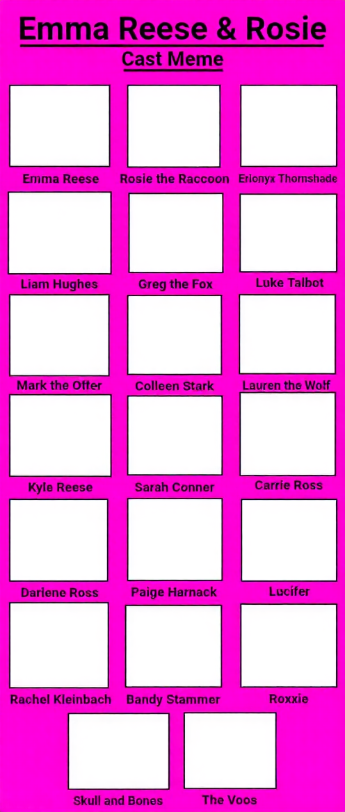 Emma Reese & Rosie Cast Meme Blank Meme Template