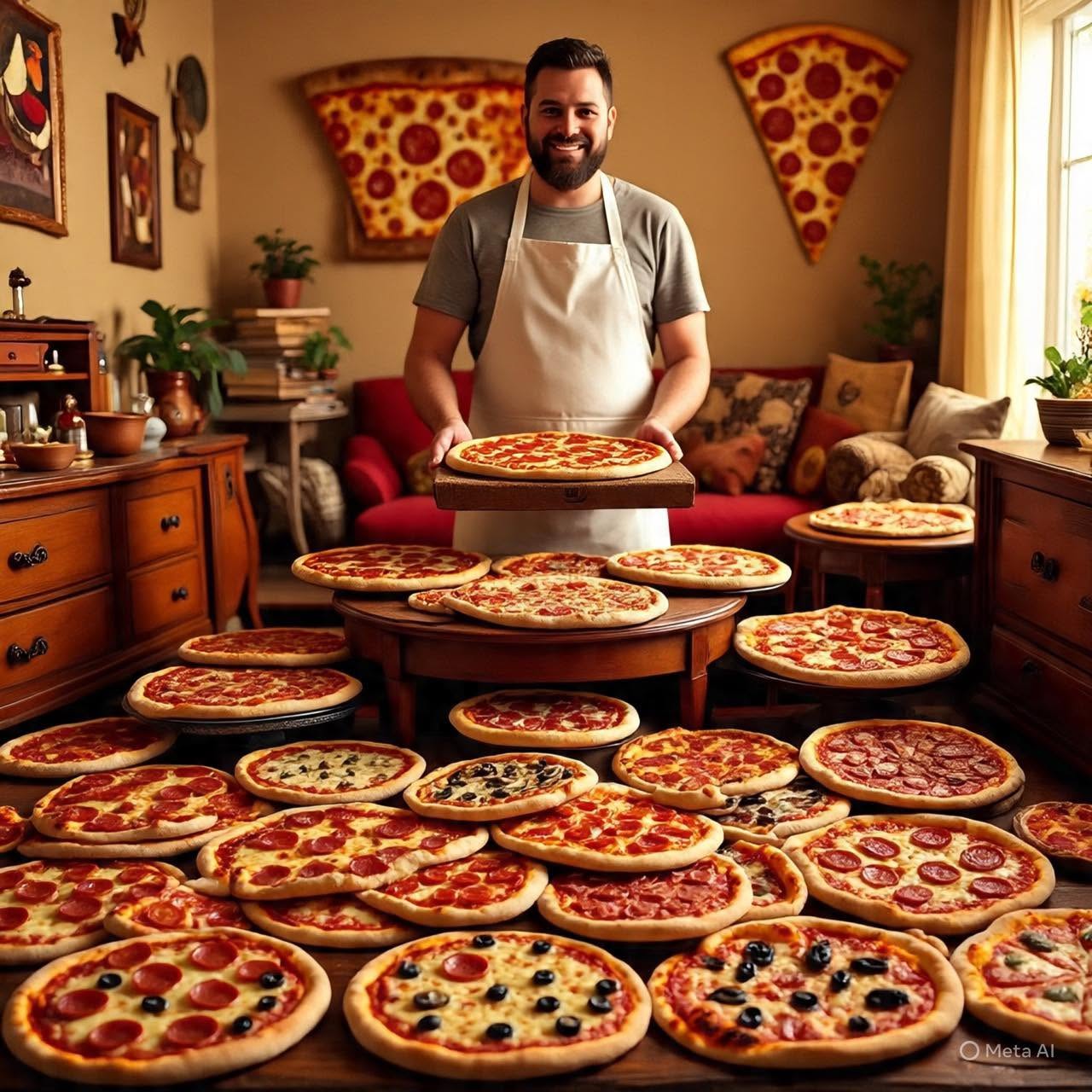 Infinite pizza party Blank Meme Template