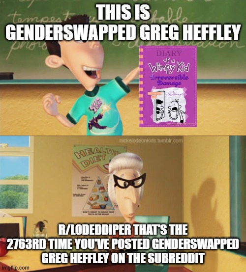 This is ultra lord | THIS IS GENDERSWAPPED GREG HEFFLEY; R/LODEDDIPER THAT'S THE 2763RD TIME YOU'VE POSTED GENDERSWAPPED GREG HEFFLEY ON THE SUBREDDIT | image tagged in this is ultra lord | made w/ Imgflip meme maker