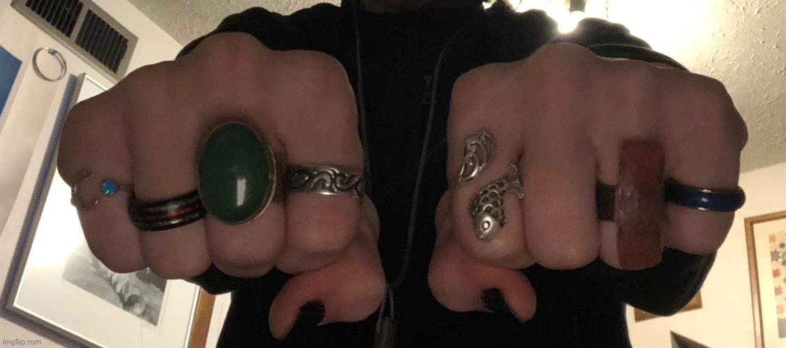 Flexin my ring collection | made w/ Imgflip meme maker