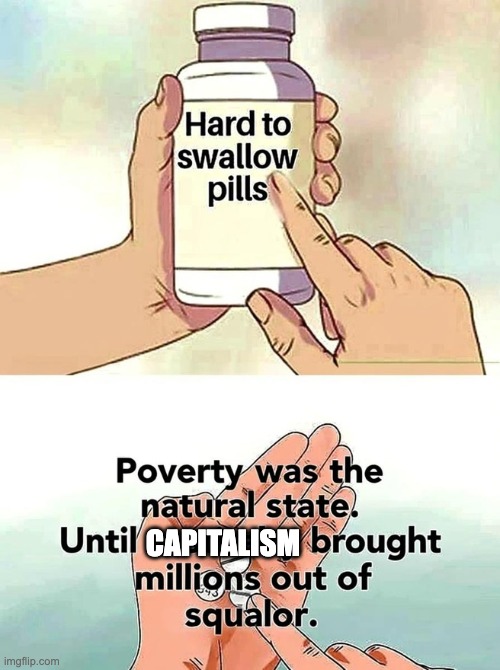 Hard to swallow | CAPITALISM | image tagged in hard to swallow | made w/ Imgflip meme maker