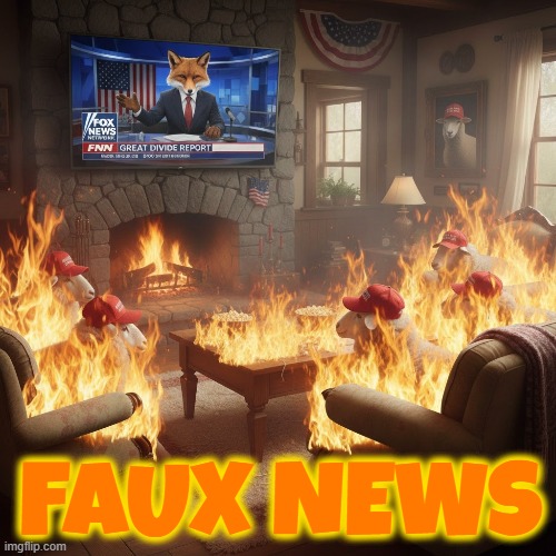 FAUX NEWS | FAUX NEWS | image tagged in faux news,fox news,trump,maga,faux,news | made w/ Imgflip meme maker
