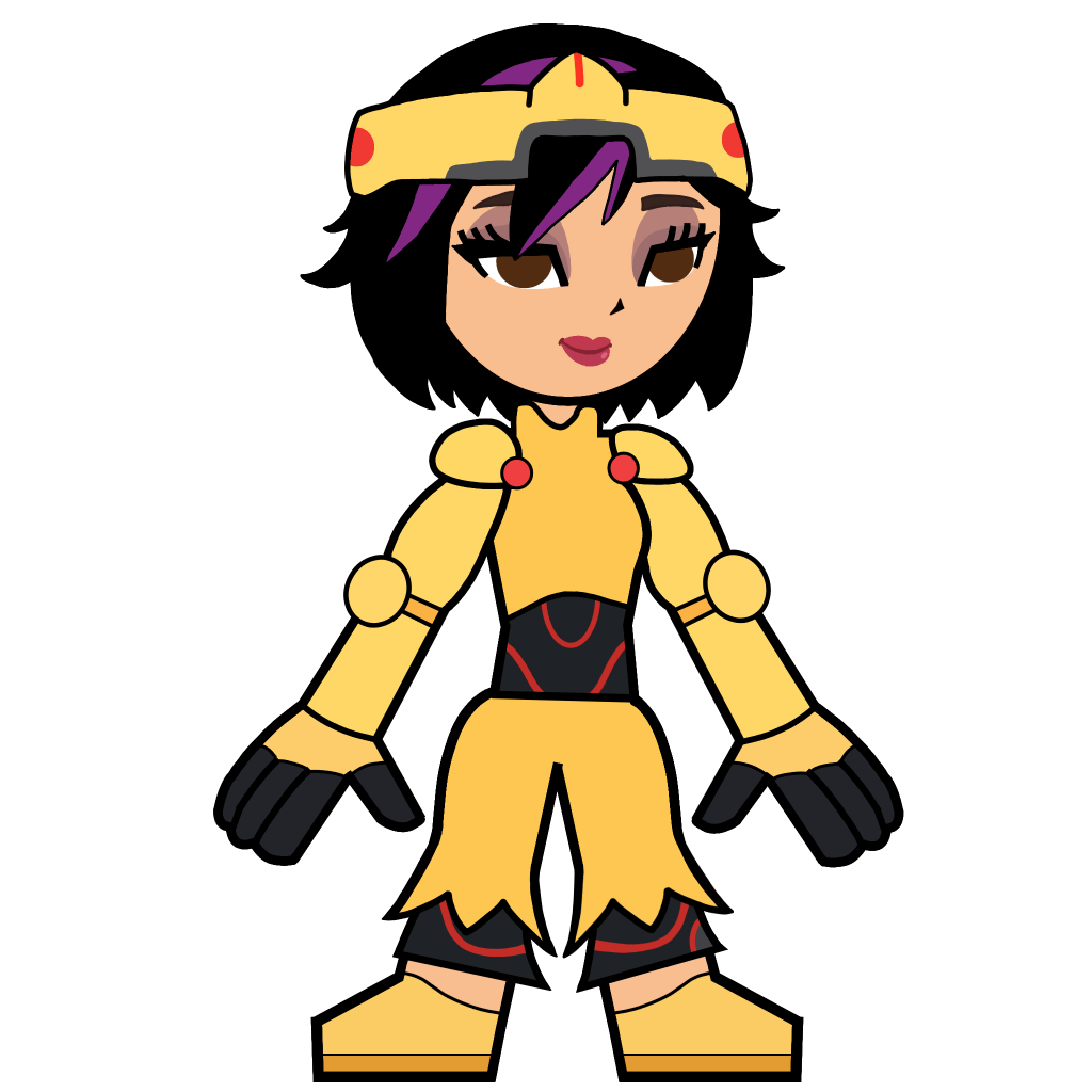 Go Go Tomago (Superhero Suit) in Hero 108 Style Blank Meme Template