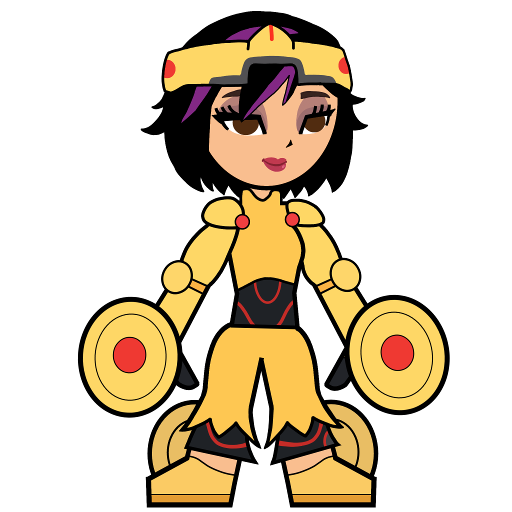 Go Go Tomago (Superhero Suit) in Hero 108 Style Blank Meme Template