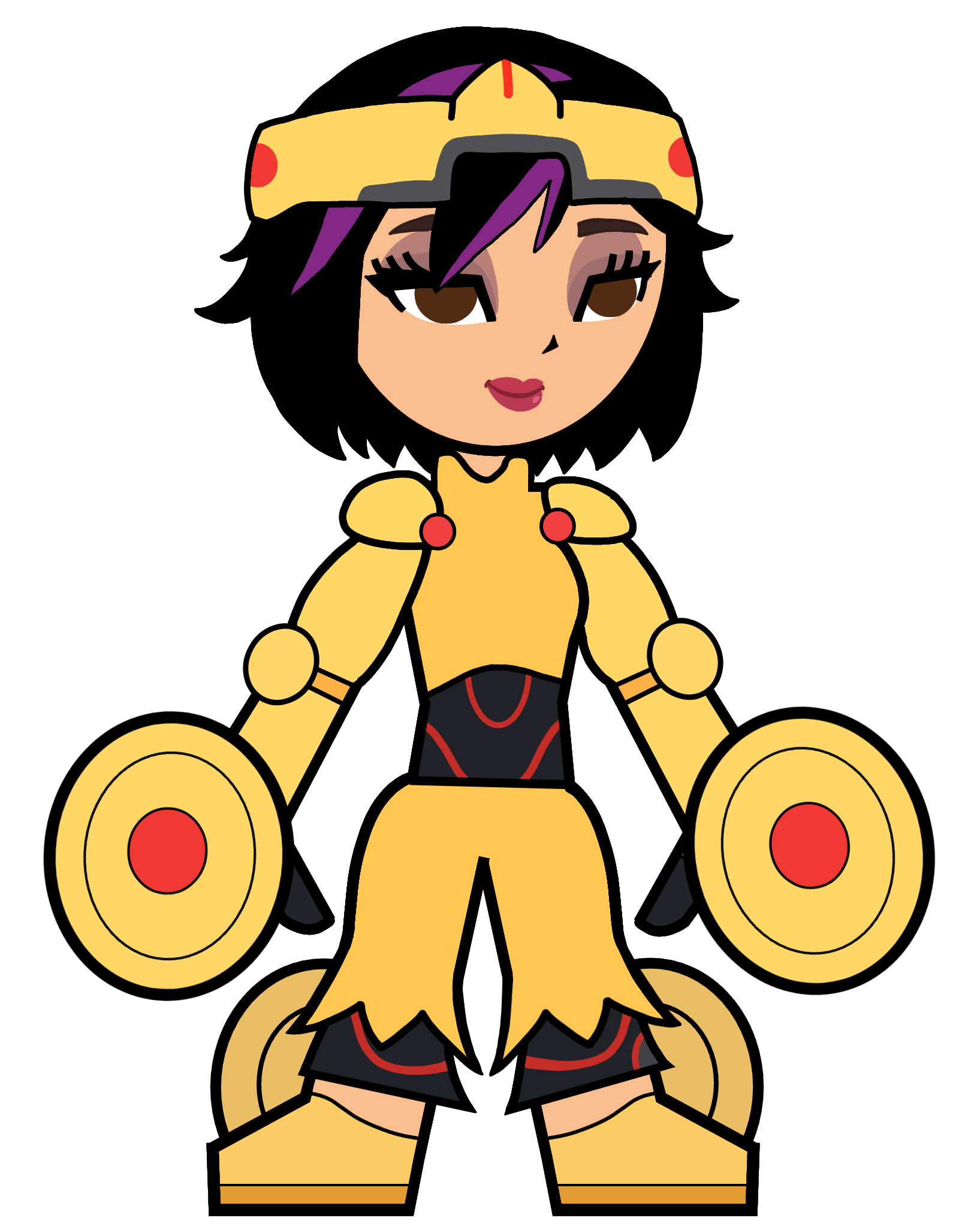 Go Go Tomago (Superhero Suit) in Hero 108 Style Blank Meme Template