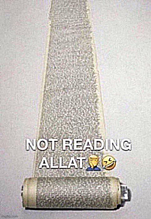 Not Reading Allat | image tagged in not reading allat | made w/ Imgflip meme maker
