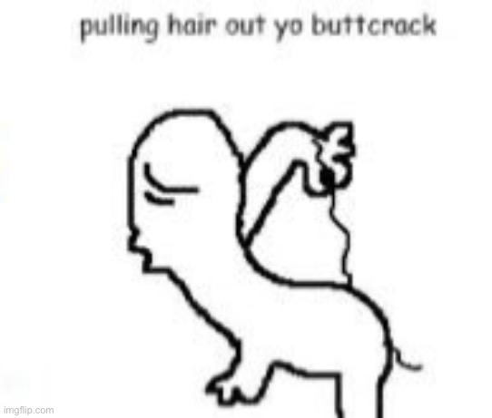 Pulling hair out yo buttcrack | image tagged in pulling hair out yo buttcrack | made w/ Imgflip meme maker