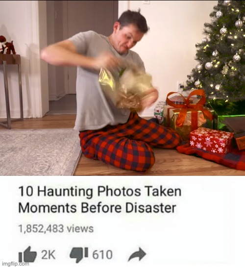 merry christmas ya filthy animals | image tagged in 10 moments before disaster | made w/ Imgflip meme maker